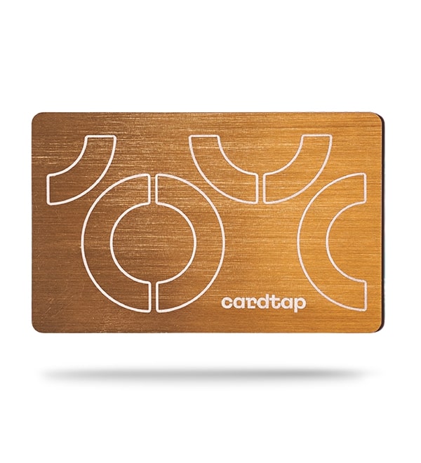 Cardtap NFC Business Card - Gold - Metal
