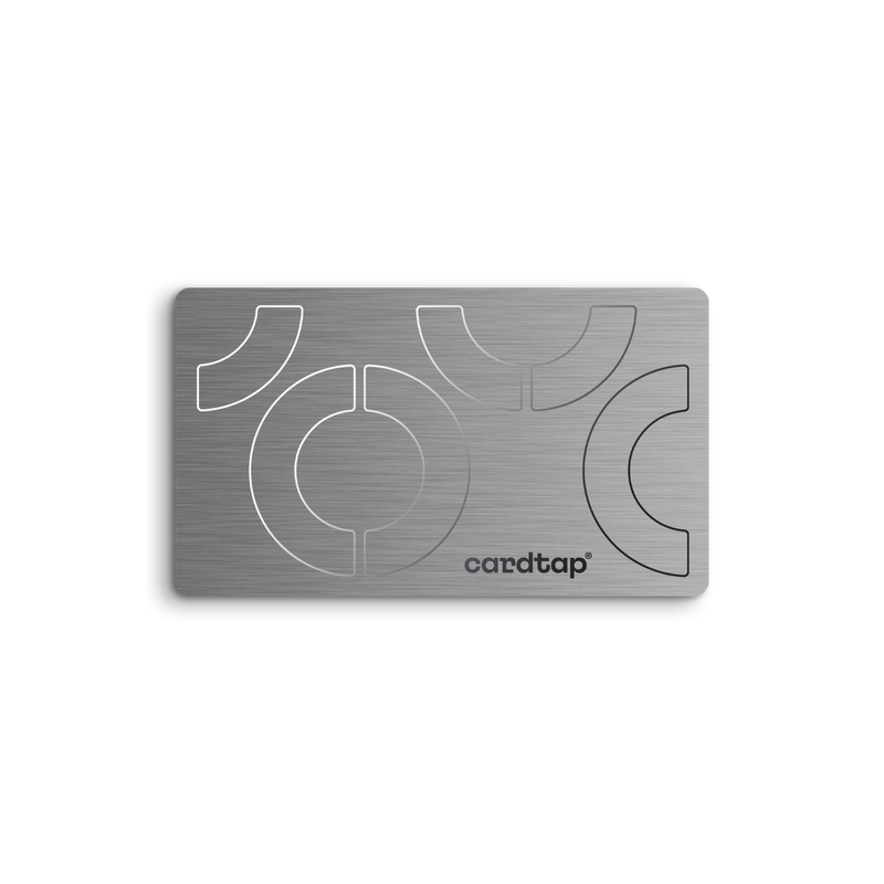 Cardtap NFC Business Card - Silver - Metal