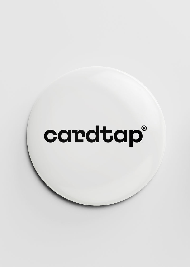 Cardtap NFC Tag - White Tag & Black Typing