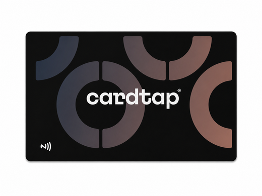 Cardtap Black Plastic NFC Business Card - Front