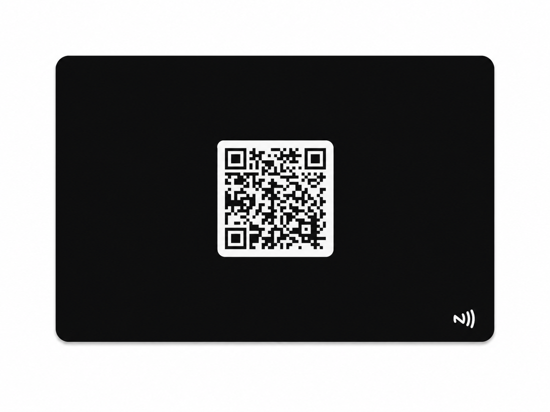 Cardtap Black Plastic NFC Business Card for instant digital networking and contact sharing
