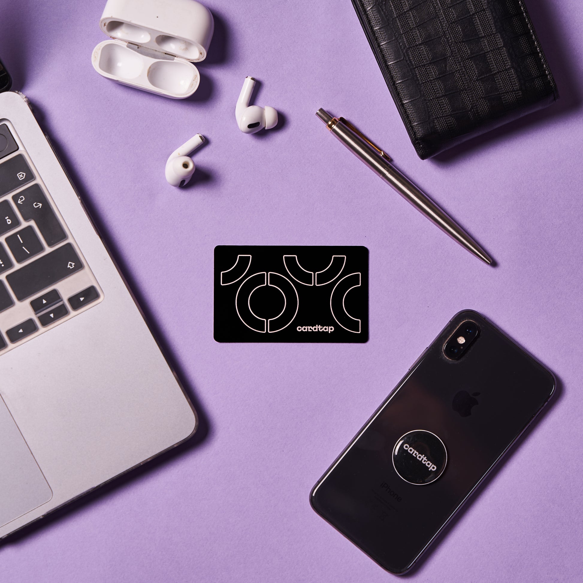 Cardtap NFC Metal Card Black - workspace