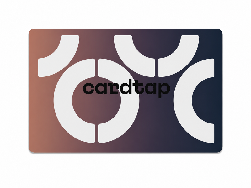 Cardtap Gradient Plastic NFC Business Card for instant digital networking and contact sharing