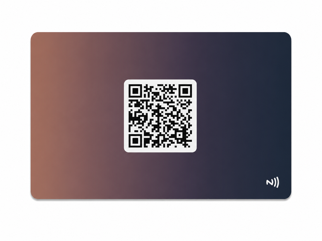 Cardtap Gradient Plastic NFC Business Card for instant digital networking and contact sharing