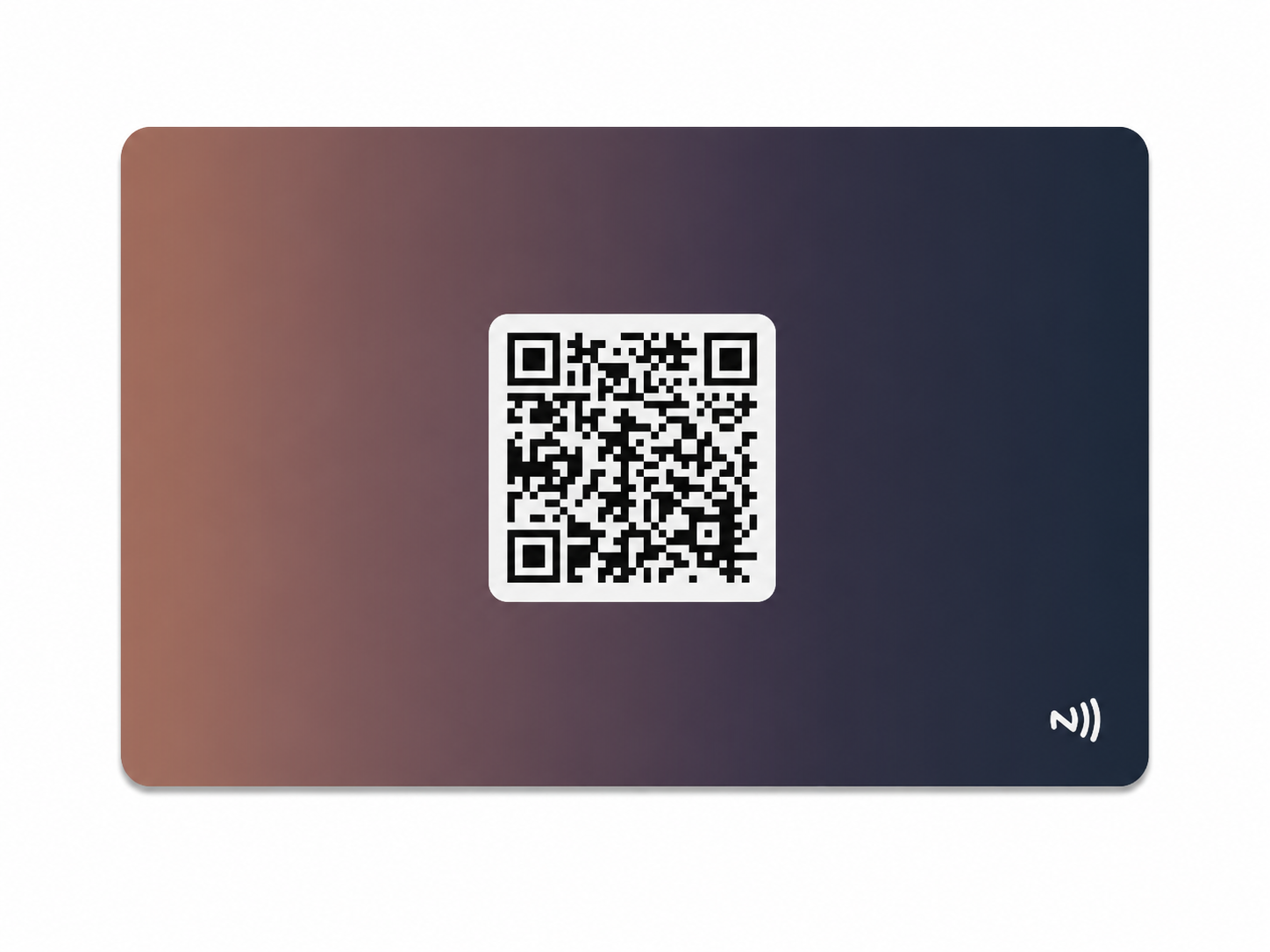 Cardtap Gradient Plastic NFC Business Card - Back