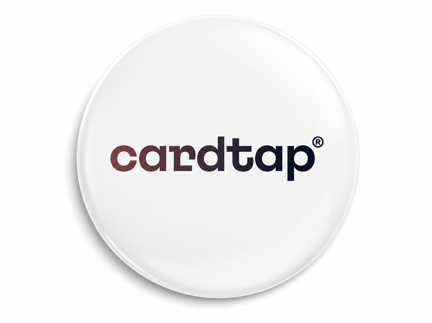 Cardtap NFC Tag White tag & Gradient Logo - standalone