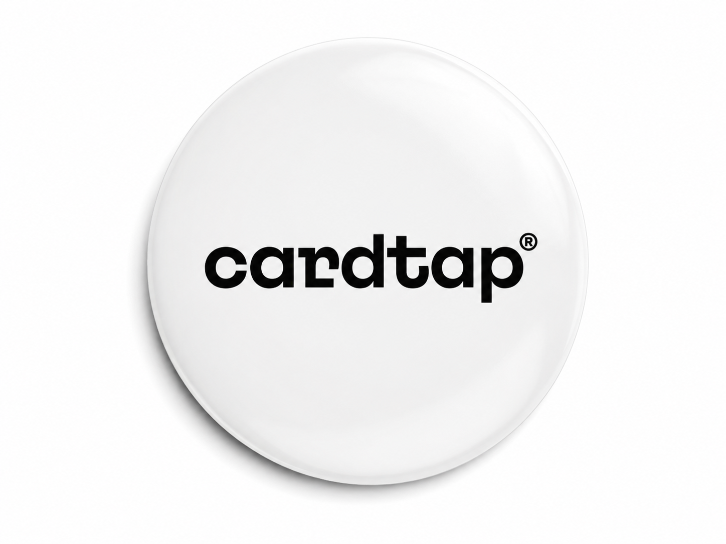 Cardtap NFC Tag White tag & Black Logo - standalone