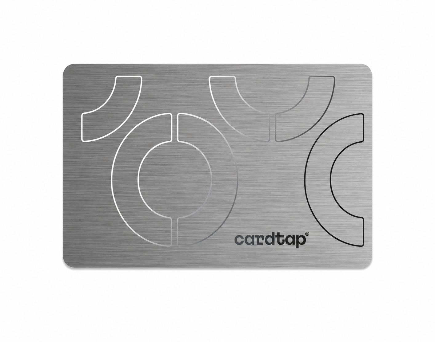 Cardtap NFC Metal Card Silver - standalone