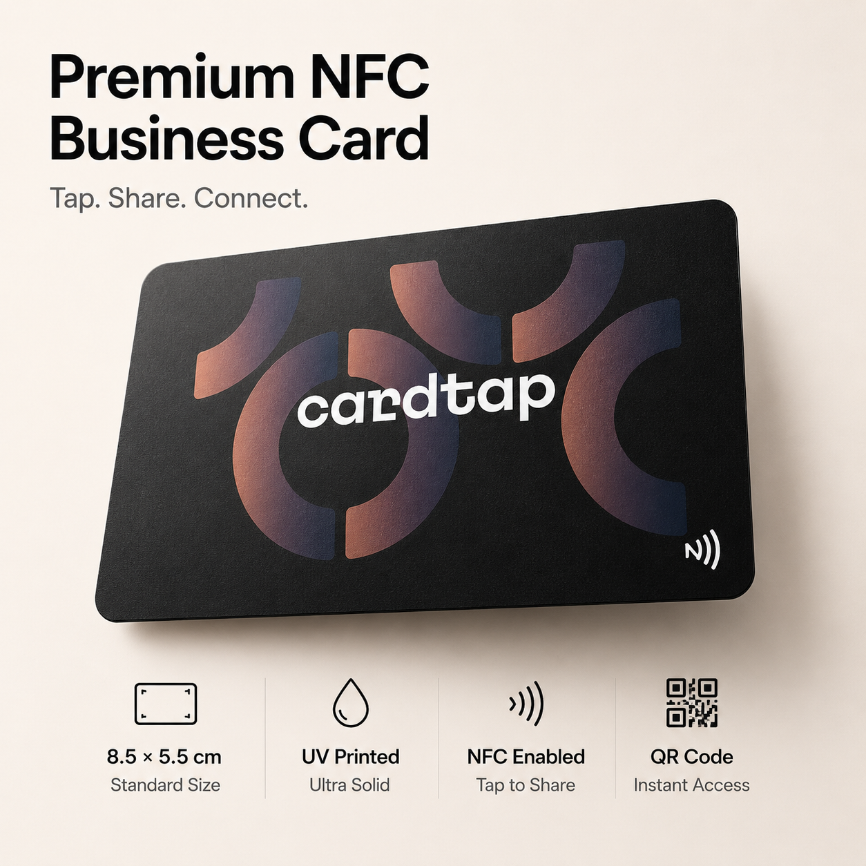 Cardtap NFC Business Black Card Features Overview