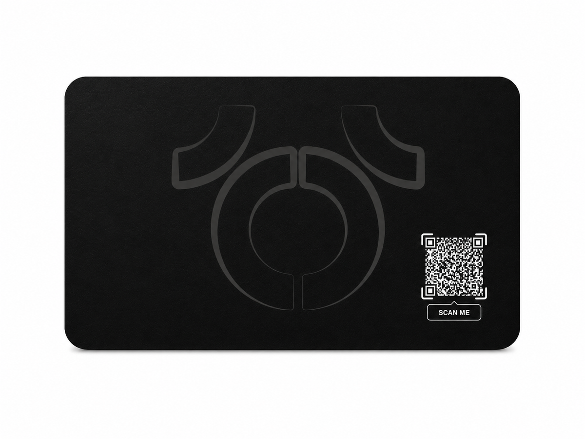 Cardtap Prestige Black NFC Business Card - Back