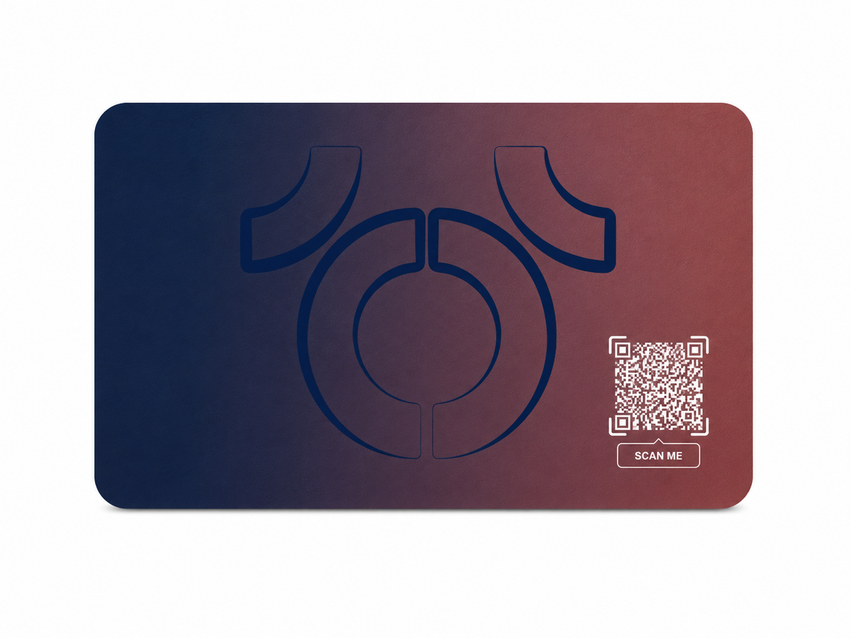 Cardtap Prestige Gradient NFC Business Card - Back
