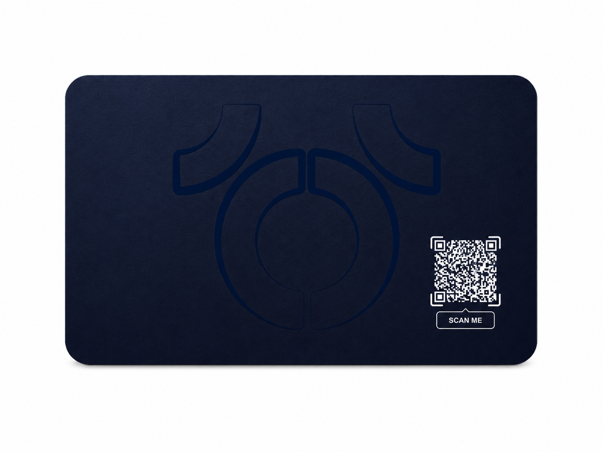 Cardtap Prestige Navy NFC Business Card - Back