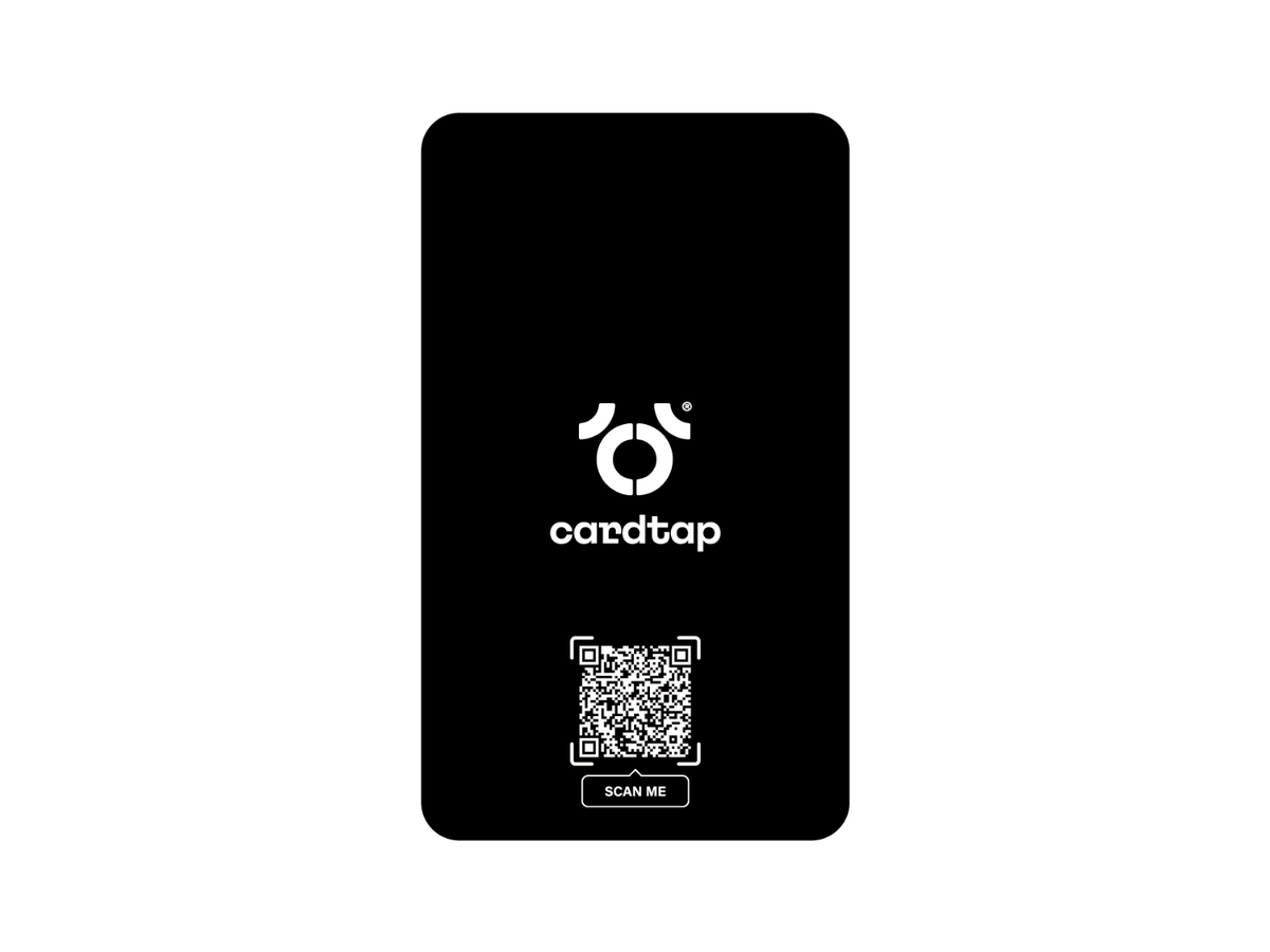 Cardtap Wave Black NFC Business Card - Back