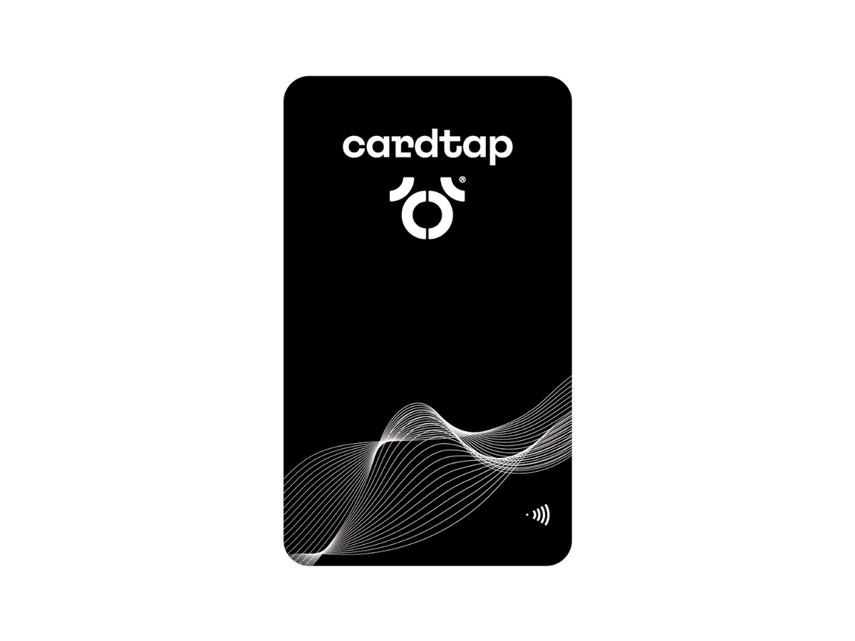 Cardtap Wave Black NFC Business Card - Front