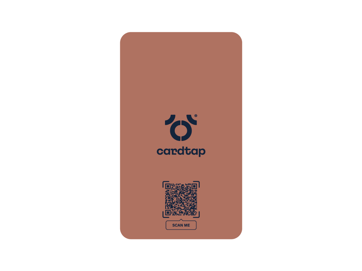 Cardtap Wave Terracotta NFC Business Card - Back