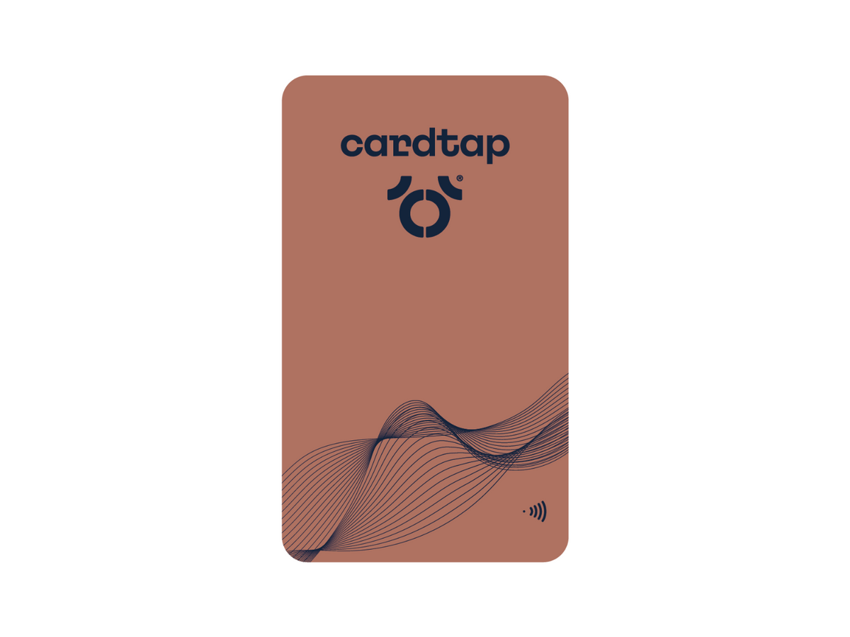Cardtap Wave Terracotta NFC Business Card - Front
