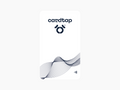Cardtap Wave White Navy NFC Business Card - Front