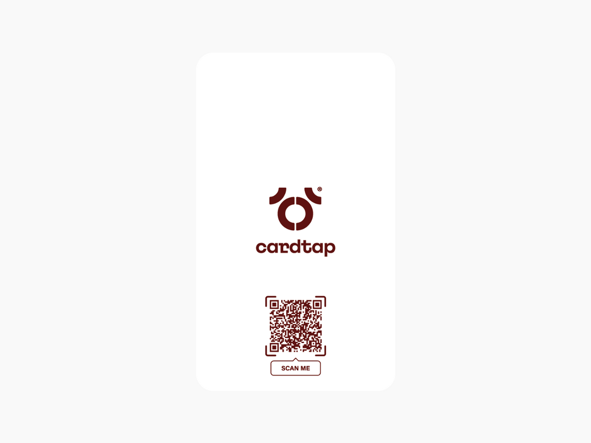 Cardtap Wave White Sienna NFC Business Card - Back