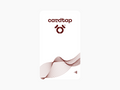 Cardtap Wave White Sienna NFC Business Card - Front