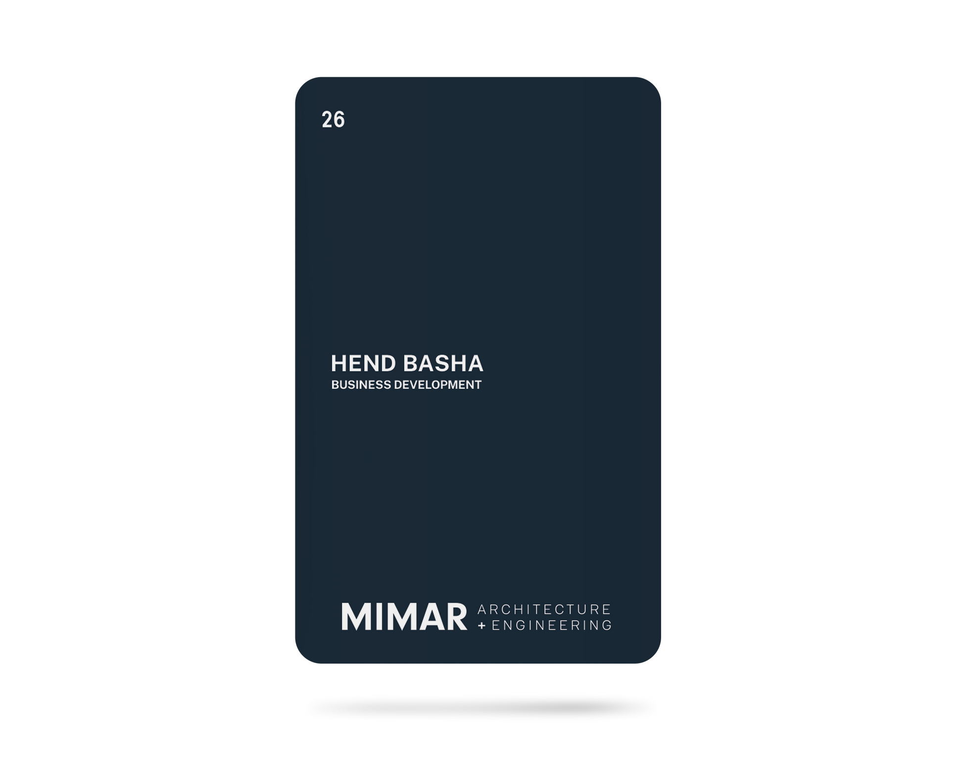Cardtap Customized NFC Card carrying mimar architecture engineering logo and specific design